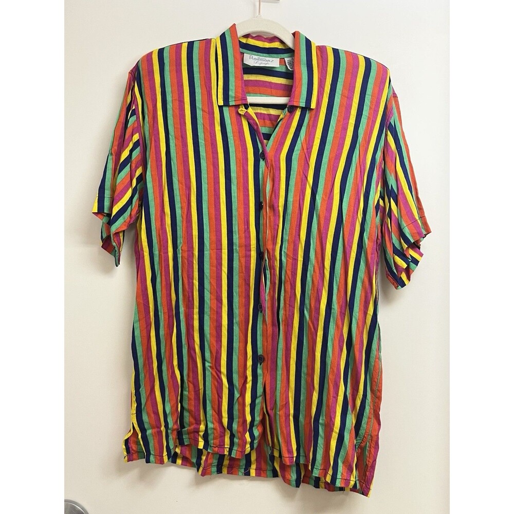 Vintage 90s Reitmans Multicolor Short Sleeve Size S Unisex